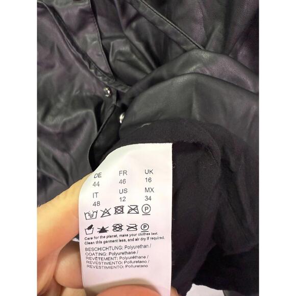 BOSS Black Daledy Leather Dress Size 12 with Marks on Leather - Picture 7 of 9